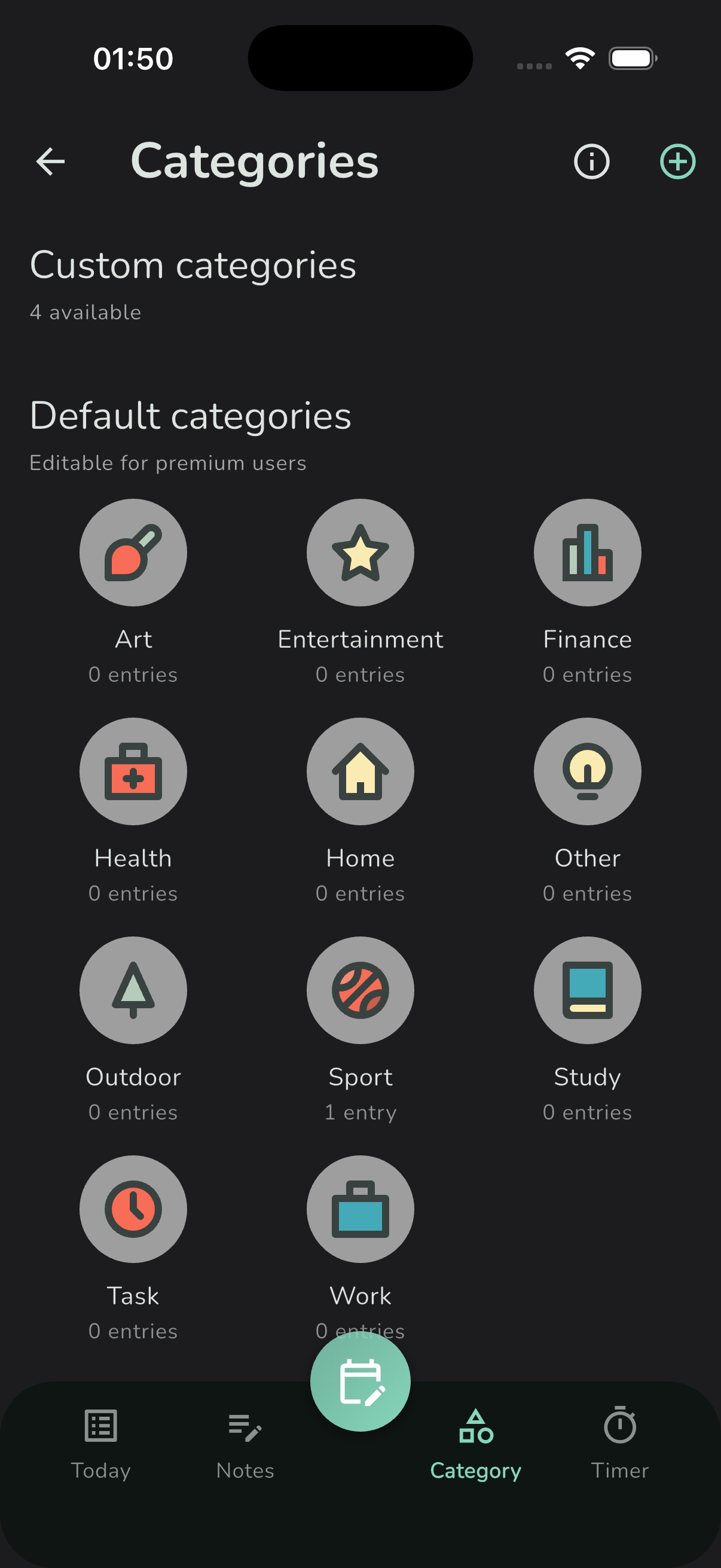 FocusFlow Categories